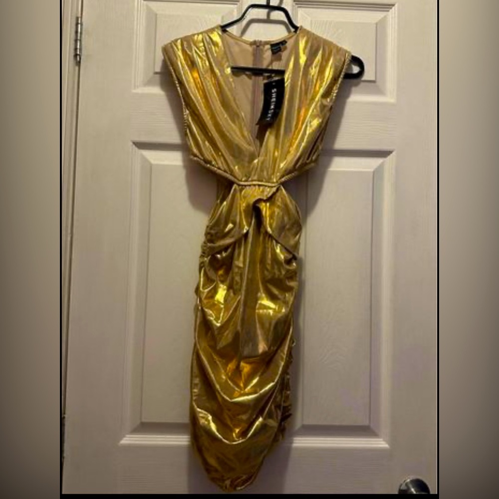 Sheinsxy Gold Dress US XS
